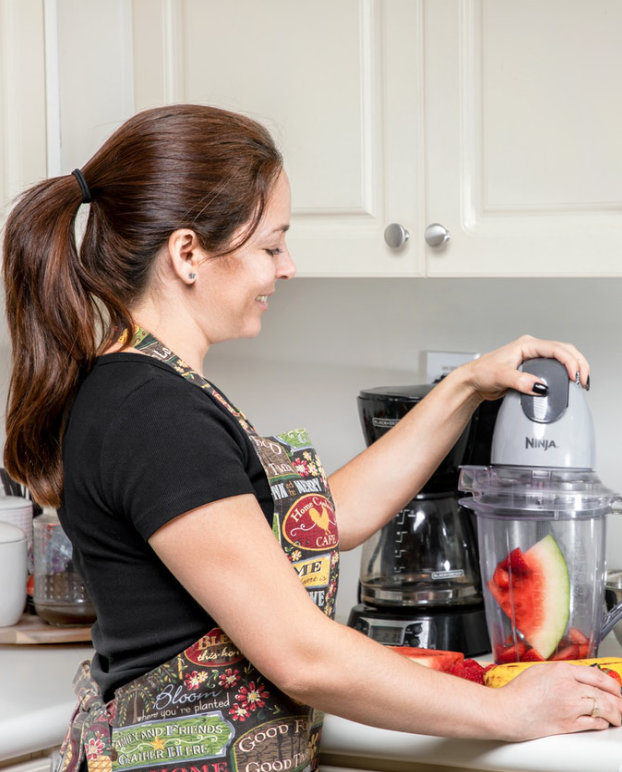 Home woman in kitchen